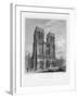 West Front of Notre Dame, Paris, France, 1822-Robert Sands-Framed Giclee Print