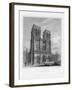 West Front of Notre Dame, Paris, France, 1822-Robert Sands-Framed Giclee Print