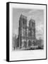 West Front of Notre Dame, Paris, France, 1822-Robert Sands-Framed Stretched Canvas