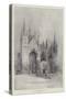 West Front of Peterborough Cathedral-Herbert Railton-Stretched Canvas