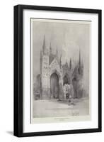 West Front of Peterborough Cathedral-Herbert Railton-Framed Giclee Print