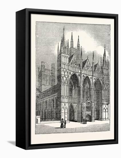 West Front of Peterborough Cathedral-null-Framed Stretched Canvas
