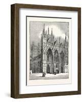 West Front of Peterborough Cathedral-null-Framed Giclee Print