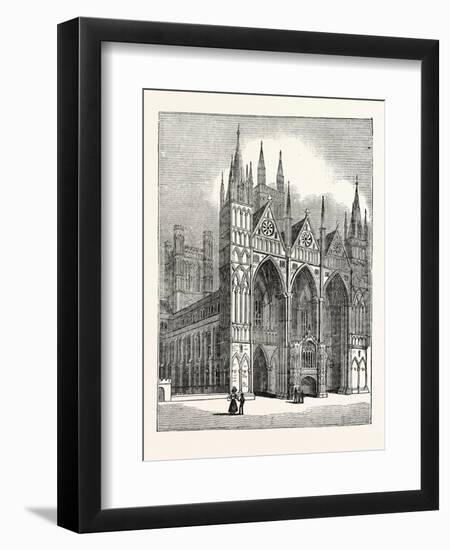 West Front of Peterborough Cathedral-null-Framed Giclee Print