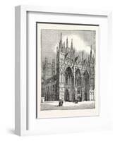 West Front of Peterborough Cathedral-null-Framed Giclee Print