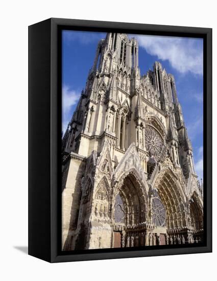 West Front of Reims Cathedral, Dating from 13th and 14th Centuries, France-Ian Griffiths-Framed Stretched Canvas