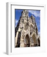 West Front of Reims Cathedral, Dating from 13th and 14th Centuries, France-Ian Griffiths-Framed Photographic Print