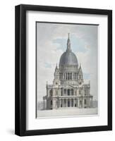 West Front of St Paul's Cathedral, City of London, 1780-Thomas Malton II-Framed Premium Giclee Print