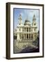 West front of St. Paul's Cathedral, designed by Sir Christopher Wren-null-Framed Giclee Print