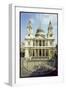 West front of St. Paul's Cathedral, designed by Sir Christopher Wren-null-Framed Giclee Print