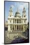 West front of St. Paul's Cathedral, designed by Sir Christopher Wren-null-Mounted Giclee Print