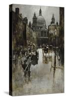 West Front of St. Paul's from Ludgate Hill-Joseph Pennell-Stretched Canvas