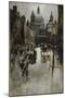 West Front of St. Paul's from Ludgate Hill-Joseph Pennell-Mounted Giclee Print