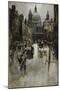 West Front of St. Paul's from Ludgate Hill-Joseph Pennell-Mounted Giclee Print