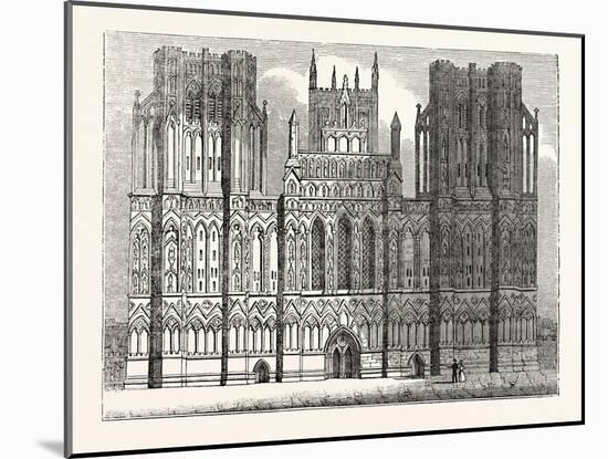 West Front of the Cathedral of Wells-null-Mounted Giclee Print