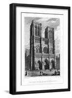 West Front of the Church of Notre Dame De Paris, France, 1828-J Tingle-Framed Giclee Print