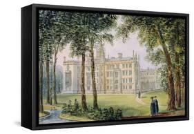 West Front of the New Building of St. John's College, Cambridge-Richard Bankes Harraden-Framed Stretched Canvas
