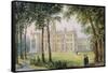 West Front of the New Building of St. John's College, Cambridge-Richard Bankes Harraden-Framed Stretched Canvas