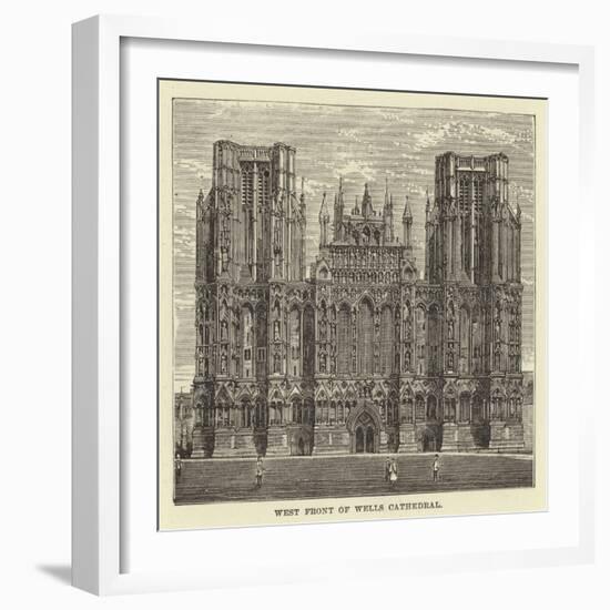 West Front of Wells Cathedral-null-Framed Giclee Print