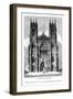 West Front of York Minster, C1820-1830-J Jackson-Framed Giclee Print