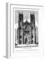 West Front of York Minster, C1820-1830-J Jackson-Framed Giclee Print