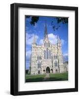 West Front, Salisbury Cathedral, Salisbury, Wiltshire, England, United Kingdom-David Hunter-Framed Photographic Print