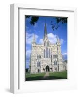 West Front, Salisbury Cathedral, Salisbury, Wiltshire, England, United Kingdom-David Hunter-Framed Photographic Print