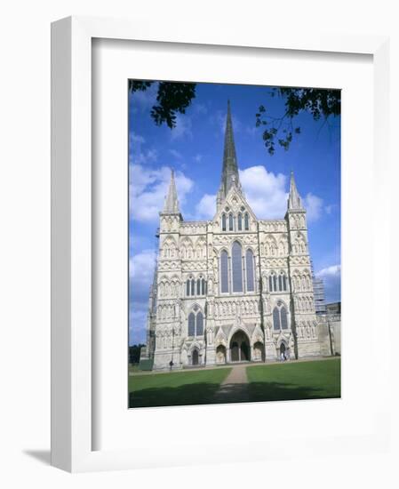 West Front, Salisbury Cathedral, Salisbury, Wiltshire, England, United Kingdom-David Hunter-Framed Photographic Print