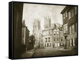 West Front, York Minster, from Lendall Street, 1845 (B/W Photo)-William Henry Fox Talbot-Framed Stretched Canvas