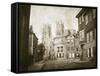 West Front, York Minster, from Lendall Street, 1845 (B/W Photo)-William Henry Fox Talbot-Framed Stretched Canvas