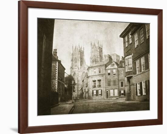 West Front, York Minster, from Lendall Street, 1845 (B/W Photo)-William Henry Fox Talbot-Framed Giclee Print