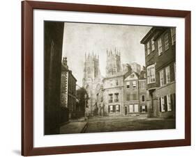 West Front, York Minster, from Lendall Street, 1845 (B/W Photo)-William Henry Fox Talbot-Framed Giclee Print