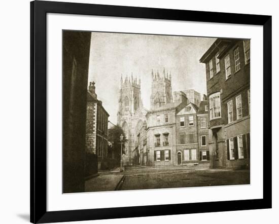 West Front, York Minster, from Lendall Street, 1845 (B/W Photo)-William Henry Fox Talbot-Framed Giclee Print