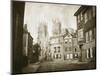 West Front, York Minster, from Lendall Street, 1845 (B/W Photo)-William Henry Fox Talbot-Mounted Premium Giclee Print