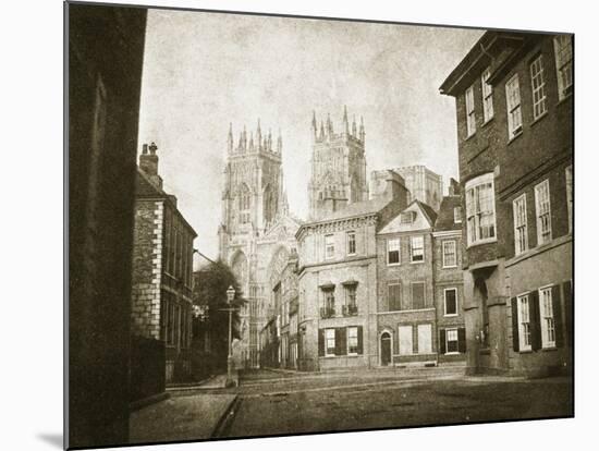 West Front, York Minster, from Lendall Street, 1845 (B/W Photo)-William Henry Fox Talbot-Mounted Giclee Print