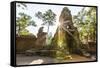 West Gate at Ta Prohm Temple (Rajavihara)-Michael Nolan-Framed Stretched Canvas