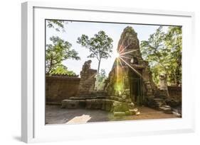 West Gate at Ta Prohm Temple (Rajavihara)-Michael Nolan-Framed Photographic Print