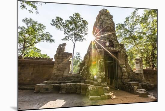 West Gate at Ta Prohm Temple (Rajavihara)-Michael Nolan-Mounted Photographic Print