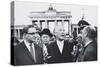 West German Chancellor Konrad Adenauer at Brandenburg Gate, Oct. 31, 1963-null-Stretched Canvas