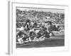 West Germany's Armin Harry, Winner of Men's 100 Meter Dash at Start of Event in Summer Olympics-George Silk-Framed Premium Photographic Print