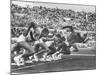 West Germany's Armin Harry, Winner of Men's 100 Meter Dash at Start of Event in Summer Olympics-George Silk-Mounted Premium Photographic Print