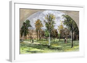 West Hall and Library of Williams College, Williamstown, Ma, 1880s-null-Framed Giclee Print