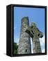 West High Cross and 10th Century Tower, Monasterboice, County Louth, Leinster, Republic of Ireland-Nedra Westwater-Framed Stretched Canvas