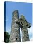 West High Cross and 10th Century Tower, Monasterboice, County Louth, Leinster, Republic of Ireland-Nedra Westwater-Stretched Canvas