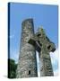 West High Cross and 10th Century Tower, Monasterboice, County Louth, Leinster, Republic of Ireland-Nedra Westwater-Stretched Canvas