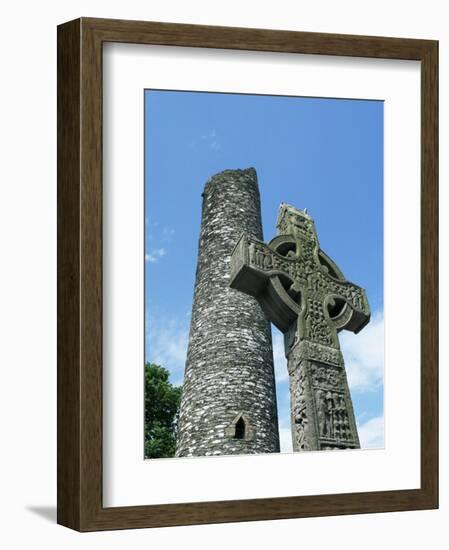 West High Cross and 10th Century Tower, Monasterboice, County Louth, Leinster, Republic of Ireland-Nedra Westwater-Framed Photographic Print