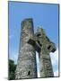 West High Cross and 10th Century Tower, Monasterboice, County Louth, Leinster, Republic of Ireland-Nedra Westwater-Mounted Photographic Print