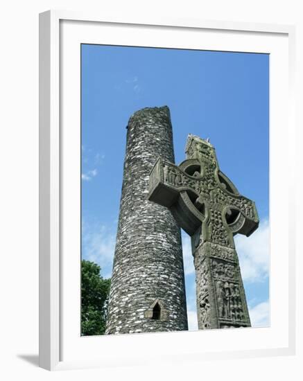 West High Cross and 10th Century Tower, Monasterboice, County Louth, Leinster, Republic of Ireland-Nedra Westwater-Framed Photographic Print