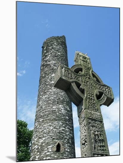 West High Cross and 10th Century Tower, Monasterboice, County Louth, Leinster, Republic of Ireland-Nedra Westwater-Mounted Photographic Print