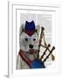 West Highland Terrier and Bagpipes-Fab Funky-Framed Art Print